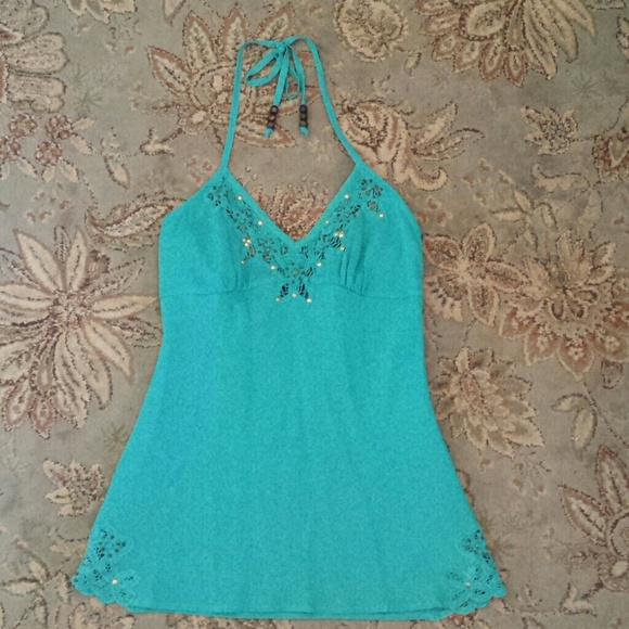 Express Tops - ☆☆SOLD☆☆Turquoise Halter Top