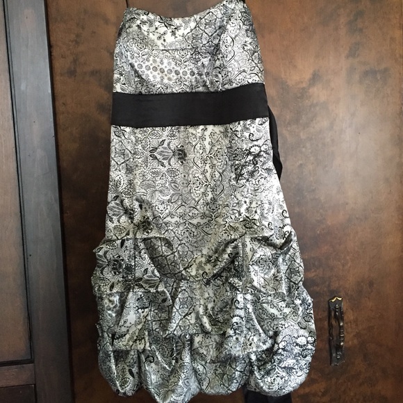 Short Strapless Evening Dress