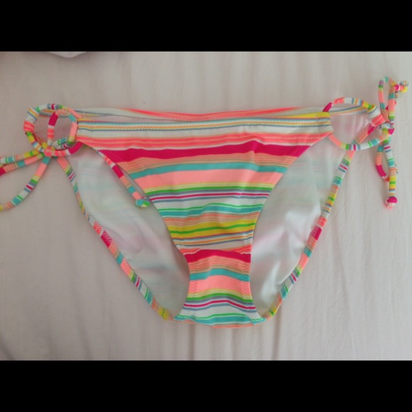 Victoria secret Striped bathing suit bottom