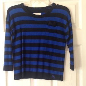 Black and blue striped sweater