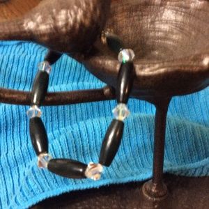 Labradorite and Chrystal stretch bracelet