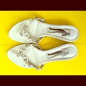 Belle Sigerson Morrison White Leather Flat Sandals