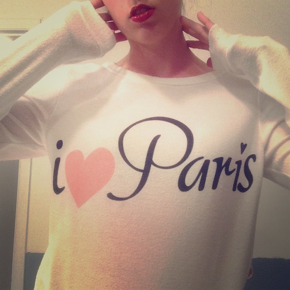 Papaya I love Paris long sleeve top
