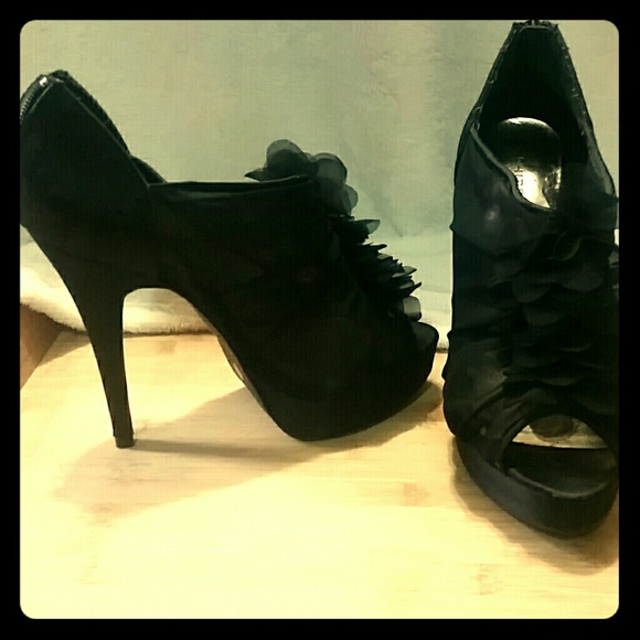 More sexy black platform 4 inch heels