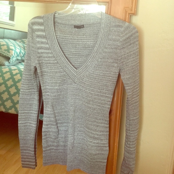 Express Sparkle Gray Space-dye Sweater