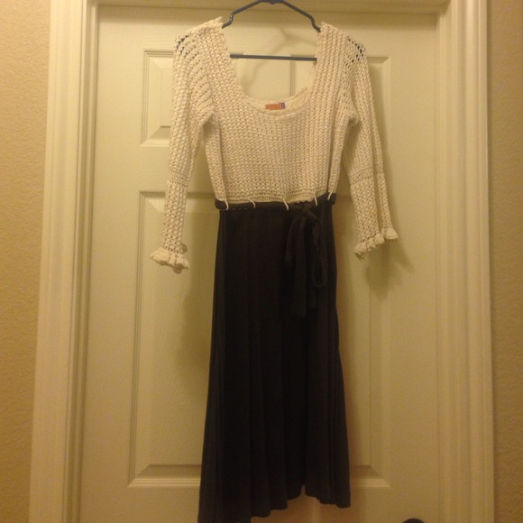 Voile beautifully crocheted boutique dress