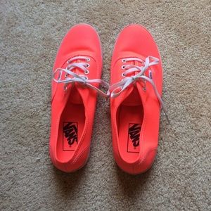 Neon Coral Authentic Vans