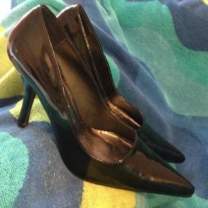 Black Patton Leather 3 in high heels