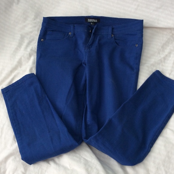 Forever 21 premium denim cobalt blue 28