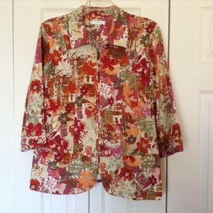 Zip up 3/4 sleeve jacket