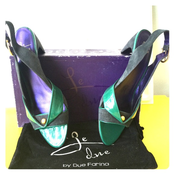 Le Due by Due Farina Patent Leather & Suede Heels