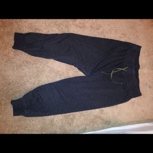 Knit crop sweat pants and dry fit tank top