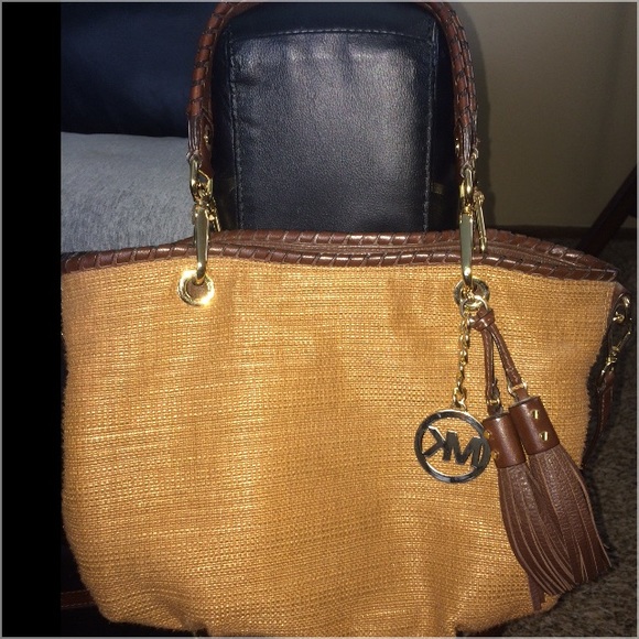Michael Kors Lined raffia bag