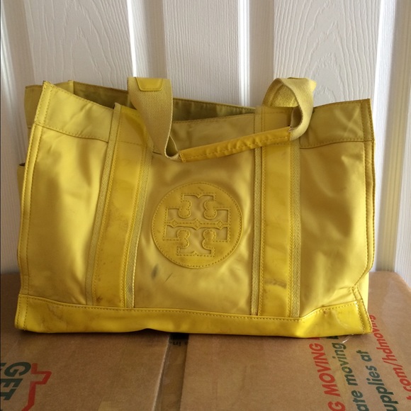 Yellow Tory burch tote