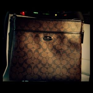 Authentic long strap coach purse