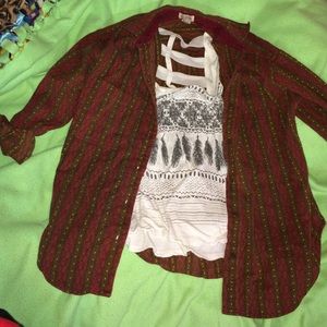 Vintage flannel and shirt