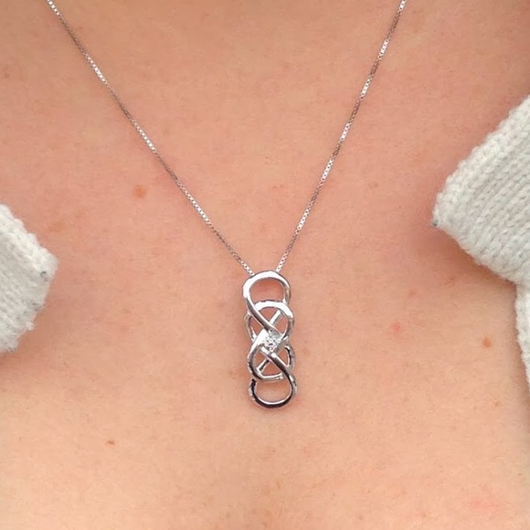 helzberg diamonds silver infinity pendant necklace