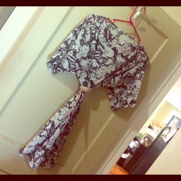 American Apparel sheer cat tunic