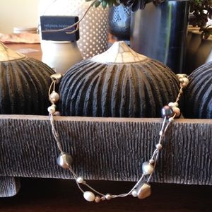 💥💥Grey pink and white pearl necklace