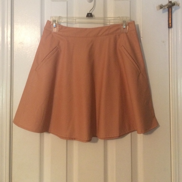 Shop Ruche Faux leather skater skirt