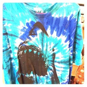 Tie dye shark shirt