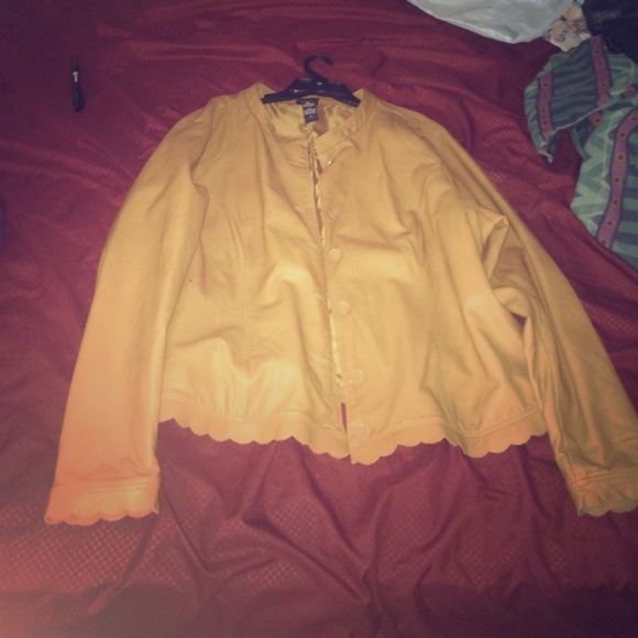 Peanut butter brown leather jacket