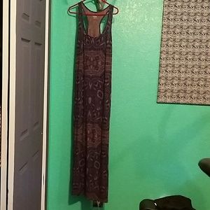 Racerback microfiber maxi dress