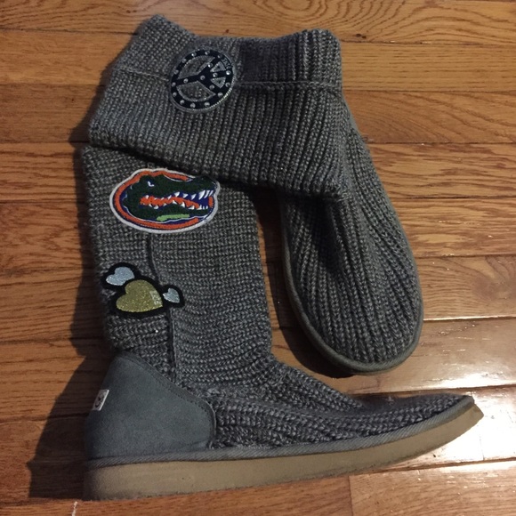 Florida gator knitted Victoria's Secret boots!