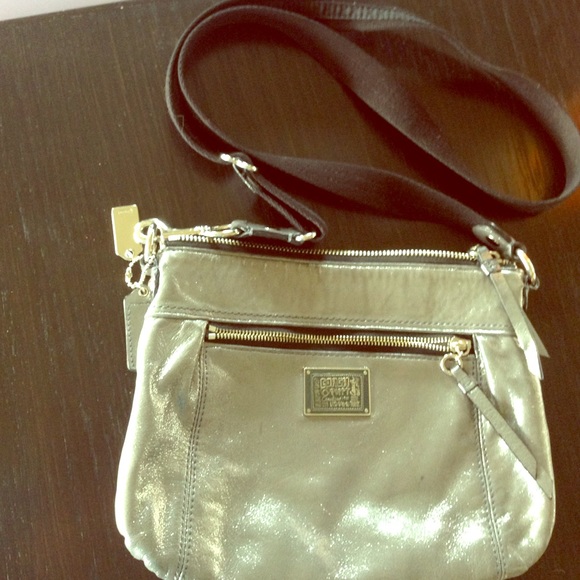 Coach metallic satchel