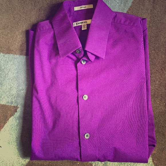 Men's Purple express button up!! - Picture 1 of 3