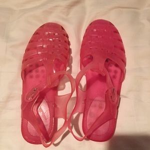 Pink jelly sandals