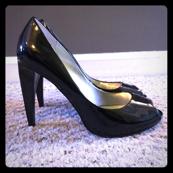 Marc Fisher Patent leather peep toe heels Size 8.5