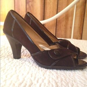 Merona brown heels, size 10- never worn