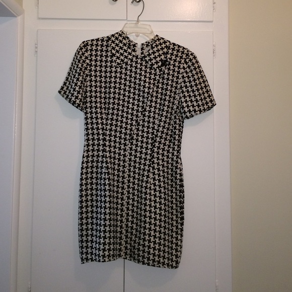 Black and White Houndstooth Dress.