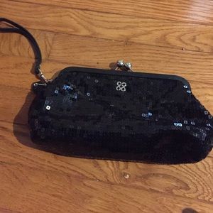 Black sequin coach clutch! Perfect condition!