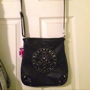 Peace Sign Crossbody Bag that lights up