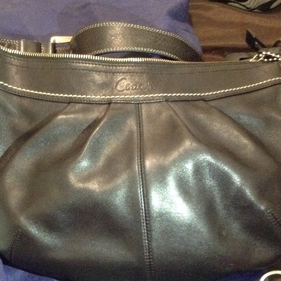Leather coach purse