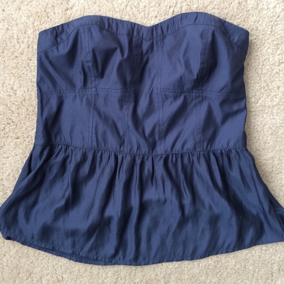 SOLD💜American Eagle: Midnight Blue Strapless Pepl - Picture 2 of 2