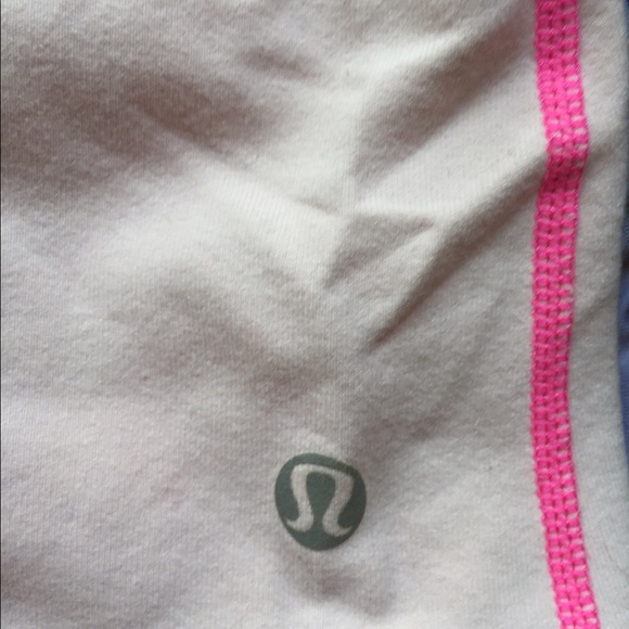 Lululemon light pink with fluorescent pink detail