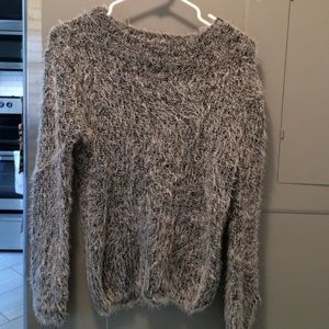 GREY MOHAIR PULLOVER