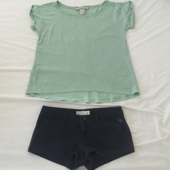 Navy cotton shorts - Picture 1 of 3