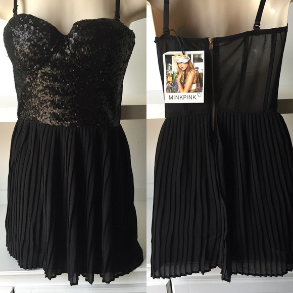 ❌❌MINIPINK Cocktail Sequin Dress in Black - Picture 1 of 4