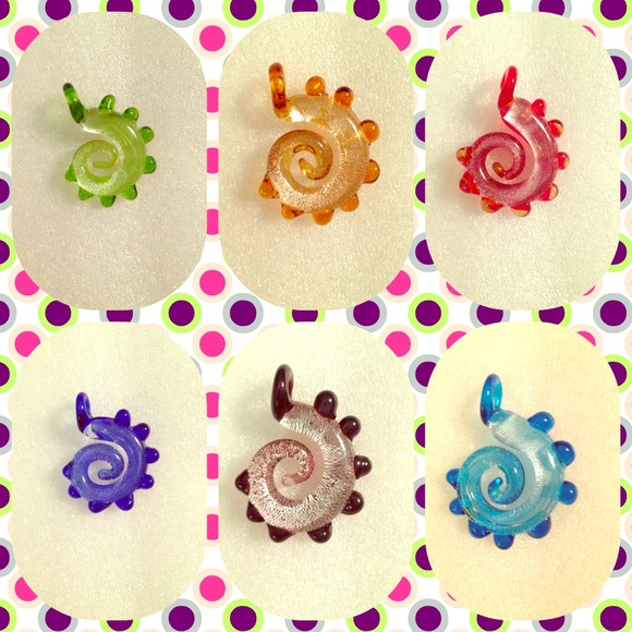 🎉Murano Glass Necklace Pendants-Bundle of 6