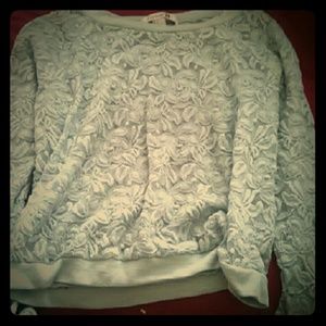 Long sleeve lace sweater