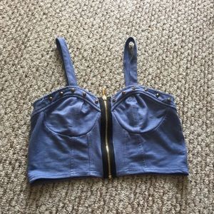 Jean crop top