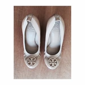 Authentic Tory Burch Sophie Reva Wedge Nude