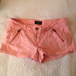 American eagle neon coral shorts size 8