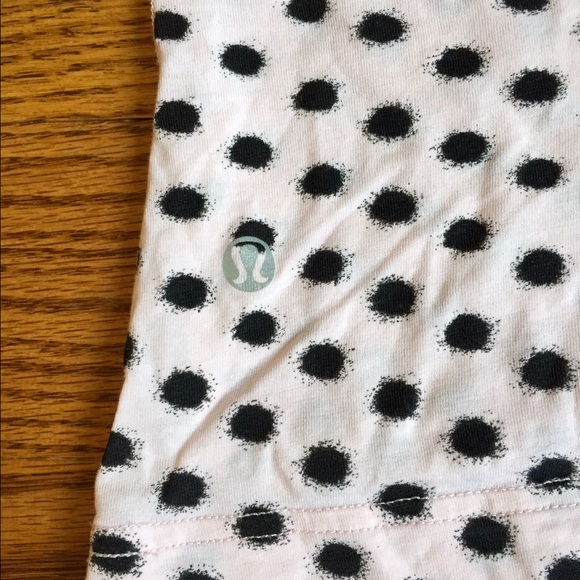 Lululemon tank top pink with black polkadots
