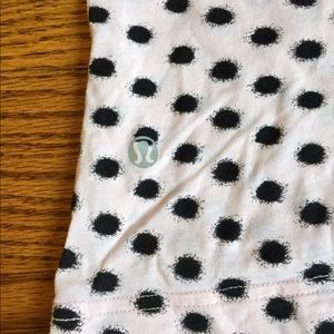 Lululemon tank top pink with black polkadots