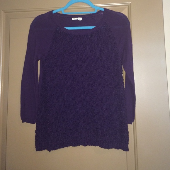 Purple textured sweater from Anthropologie